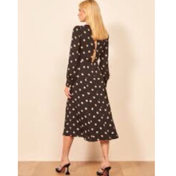 $278 reformation creed polka dot dress size 0 - Picture 3 of 10